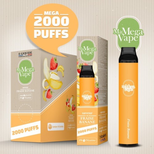 Fraise Banane - Ma MEGA Vape 2000 puff