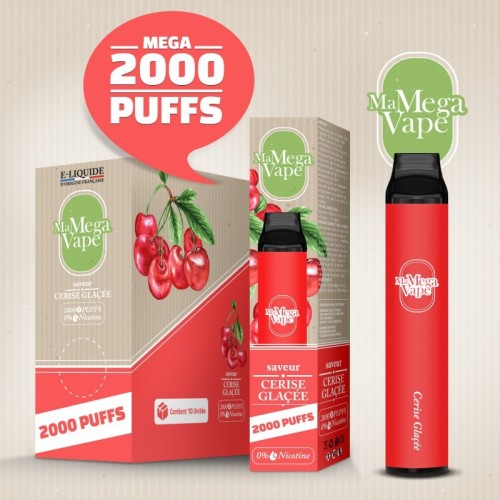 Cerise Glacée - Ma MEGA Vape 2000 puff