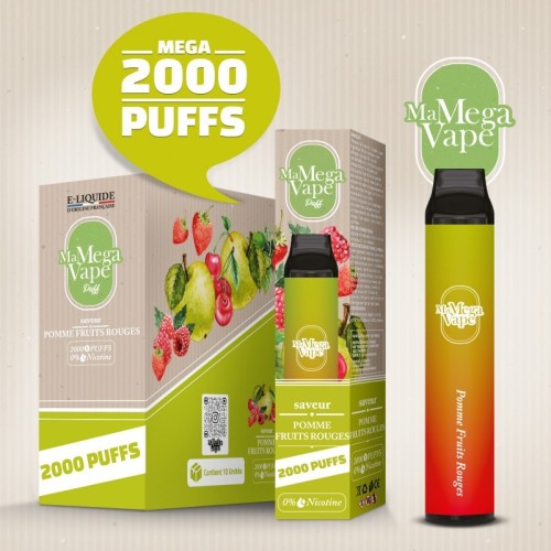 Pomme Fruits rouges - Ma MEGA Vape 2000 puff