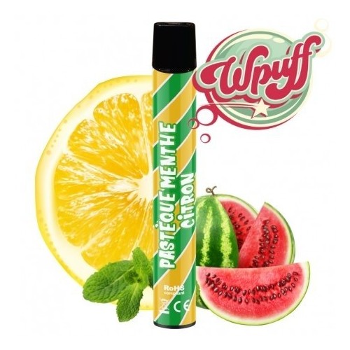 Wpuff Pastèque Menthe Citron (Boite de 10) - Liquideo