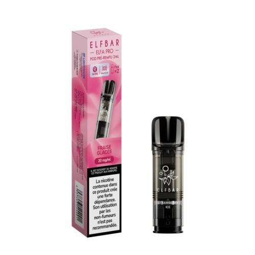 Pod ELFA PRO Fraise Glacée 2ml (pack de 2) - ELFBAR