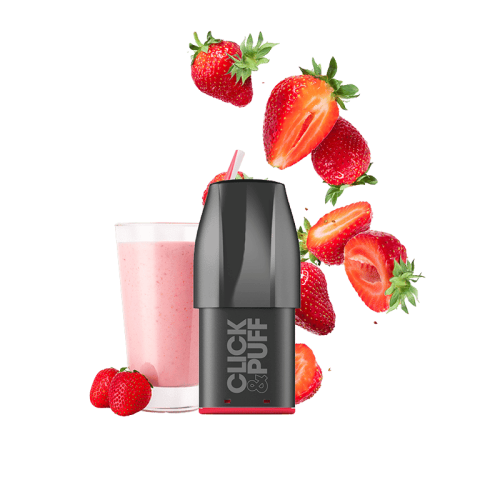 Cartouche Click & Puff Milkshake Fraise - X-BAR (pack de 10pcs)